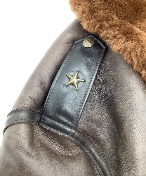 Schott（ショット）Schott (ショット) SHEEPSKIN ONESTAR JACKET ブラウン サイズ:Ｌの古着・服飾アイテム