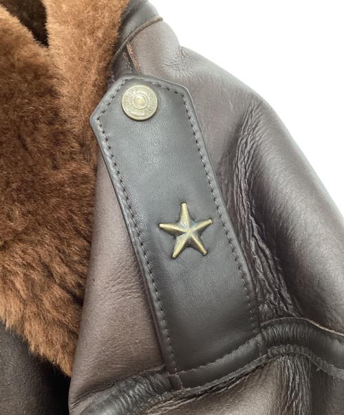 Schott（ショット）Schott (ショット) SHEEPSKIN ONESTAR JACKET ブラウン サイズ:Ｌの古着・服飾アイテム