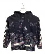 OFFWHITEオフホワイト）の古着「プルオーバーパーカー Diag Galaxy Over Hoodie」｜ブラック