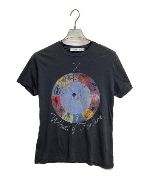 Christian Dior（クリスチャン ディオール）Christian Dior (クリスチャン ディオール) 半袖カットソー Wheel of Fortune ブラック サイズ:Sの古着・服飾アイテム