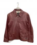 BURBERRY BLACK LABELバーバリーブラックレーベル）の古着「レザージャケット」｜ボルドー
