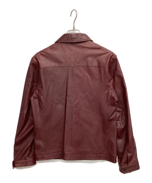 BURBERRY BLACK LABEL（バーバリーブラックレーベル）BURBERRY BLACK LABEL (バーバリーブラックレーベル) レザージャケット ボルドー サイズ:Ｍの古着・服飾アイテム