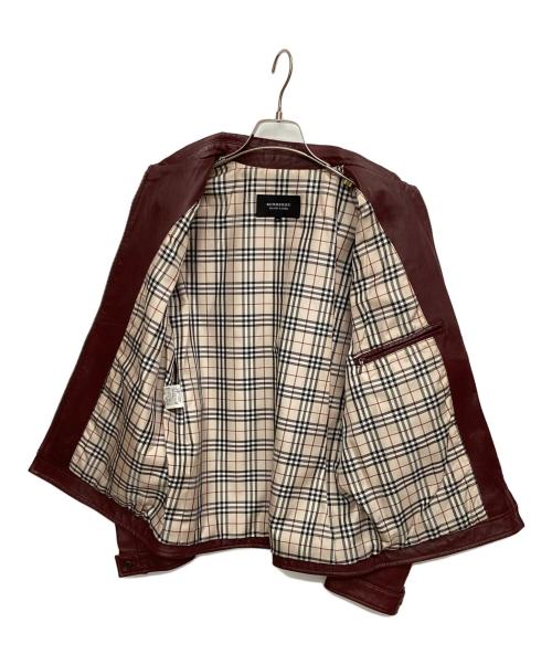 BURBERRY BLACK LABEL（バーバリーブラックレーベル）BURBERRY BLACK LABEL (バーバリーブラックレーベル) レザージャケット ボルドー サイズ:Ｍの古着・服飾アイテム