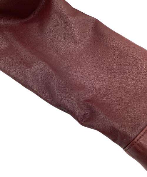 BURBERRY BLACK LABEL（バーバリーブラックレーベル）BURBERRY BLACK LABEL (バーバリーブラックレーベル) レザージャケット ボルドー サイズ:Ｍの古着・服飾アイテム