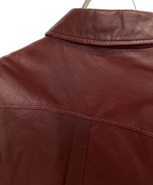 BURBERRY BLACK LABEL（バーバリーブラックレーベル）BURBERRY BLACK LABEL (バーバリーブラックレーベル) レザージャケット ボルドー サイズ:Ｍの古着・服飾アイテム