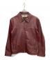 BURBERRY BLACK LABEL（バーバリーブラックレーベル）の古着「レザージャケット」｜ボルドー