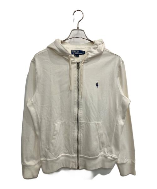 POLO RALPH LAUREN（ポロ・ラルフローレン）POLO RALPH LAUREN (ポロ・ラルフローレン) ジップパーカー ホワイト サイズ:SIZE Lの古着・服飾アイテム