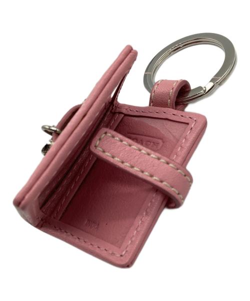 COACH（コーチ）COACH (コーチ) ブック型キーリング 	シグネチャー ピンク×ブラウンの古着・服飾アイテム