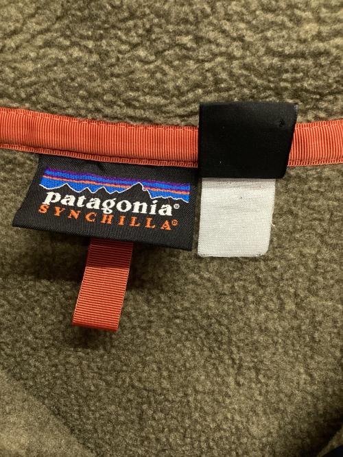 Patagonia（パタゴニア）Patagonia (パタゴニア) ハーフボタンフリース SYNCHILLA ネイビー×グレー サイズ:Mの古着・服飾アイテム