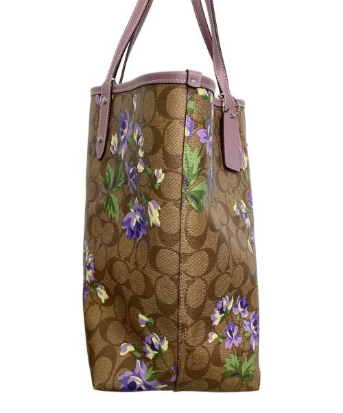COACH（コーチ）COACH (コーチ) トートバッグ ブラウン×パープルの古着・服飾アイテム
