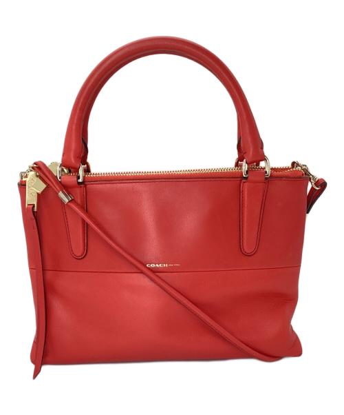 COACH（コーチ）COACH (コーチ) 2WAYバッグ レッドの古着・服飾アイテム