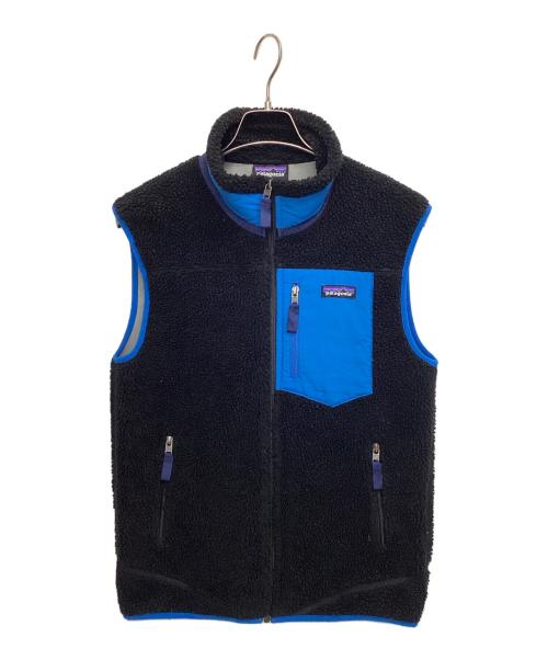 Patagonia（パタゴニア）Patagonia (パタゴニア) フリースベスト メンズ・クラシック・レトロX・ベスト ブラック×ブルー サイズ:Sの古着・服飾アイテム