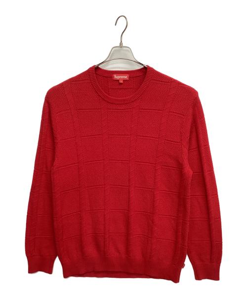 SUPREME（シュプリーム）Supreme (シュプリーム) 厚手ニット knit sweater レッド サイズ:Ｌの古着・服飾アイテム