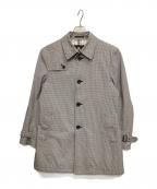 BURBERRY BLACK LABELバーバリーブラックレーベル）の古着「ステンカラーコート」｜ブラック×ホワイト