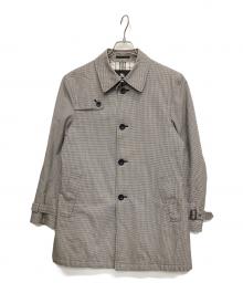BURBERRY BLACK LABEL（バーバリーブラックレーベル）の古着「ステンカラーコート」｜ブラック×ホワイト