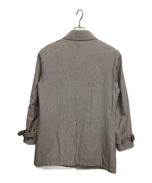 BURBERRY BLACK LABEL（バーバリーブラックレーベル）BURBERRY BLACK LABEL (バーバリーブラックレーベル) ステンカラーコート ブラック×ホワイト サイズ:Ｍの古着・服飾アイテム