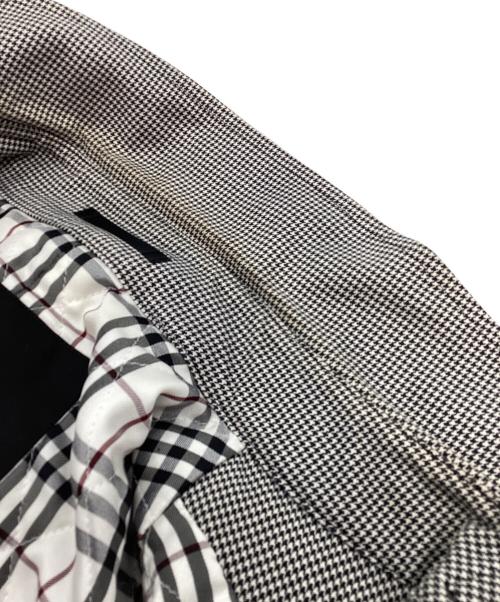 BURBERRY BLACK LABEL（バーバリーブラックレーベル）BURBERRY BLACK LABEL (バーバリーブラックレーベル) ステンカラーコート ブラック×ホワイト サイズ:Ｍの古着・服飾アイテム