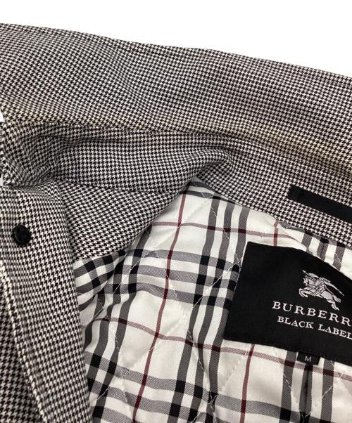 BURBERRY BLACK LABEL（バーバリーブラックレーベル）BURBERRY BLACK LABEL (バーバリーブラックレーベル) ステンカラーコート ブラック×ホワイト サイズ:Ｍの古着・服飾アイテム