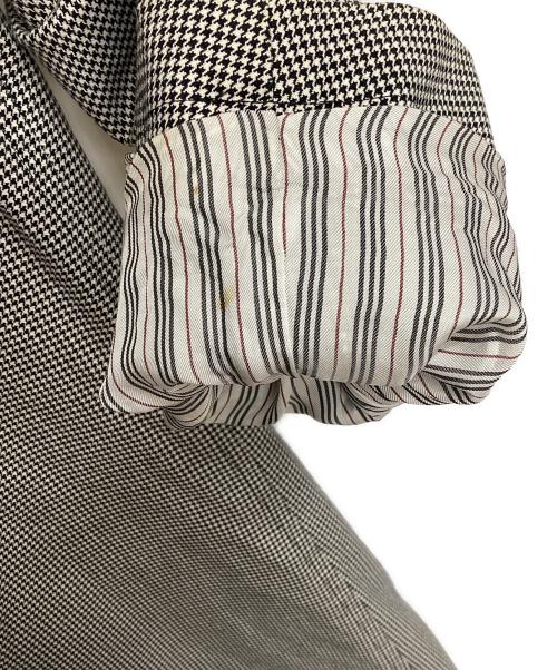 BURBERRY BLACK LABEL（バーバリーブラックレーベル）BURBERRY BLACK LABEL (バーバリーブラックレーベル) ステンカラーコート ブラック×ホワイト サイズ:Ｍの古着・服飾アイテム