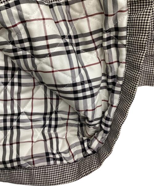 BURBERRY BLACK LABEL（バーバリーブラックレーベル）BURBERRY BLACK LABEL (バーバリーブラックレーベル) ステンカラーコート ブラック×ホワイト サイズ:Ｍの古着・服飾アイテム