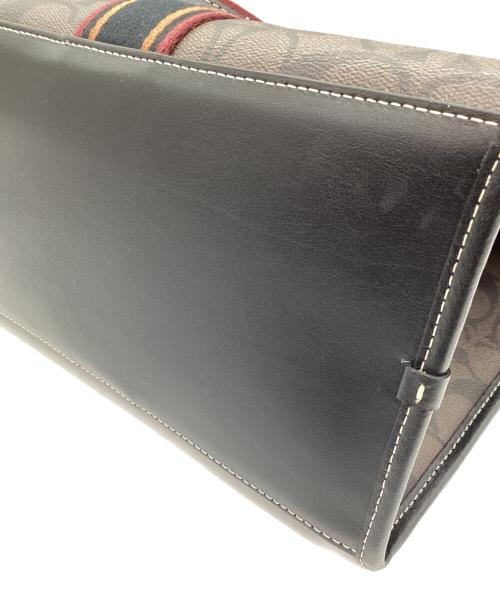 COACH（コーチ）COACH (コーチ) トートバッグ ラージ スミス トート・シグネチャー キャンバス  ブラウンの古着・服飾アイテム