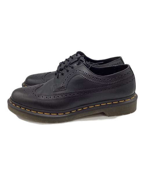 Dr.Martens（ドクターマーチン）Dr.Martens (ドクターマーチン) イエローステッチブローグシューズ ブラック サイズ:9の古着・服飾アイテム