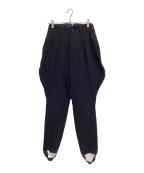 Yohji Yamamoto pour hommeヨウジヤマモト プールオム）の古着「ギャバダックパンツ」｜ブラック