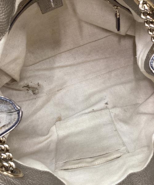 GUCCI（グッチ）GUCCI (グッチ) チェーントートバッグ ゴールドの古着・服飾アイテム