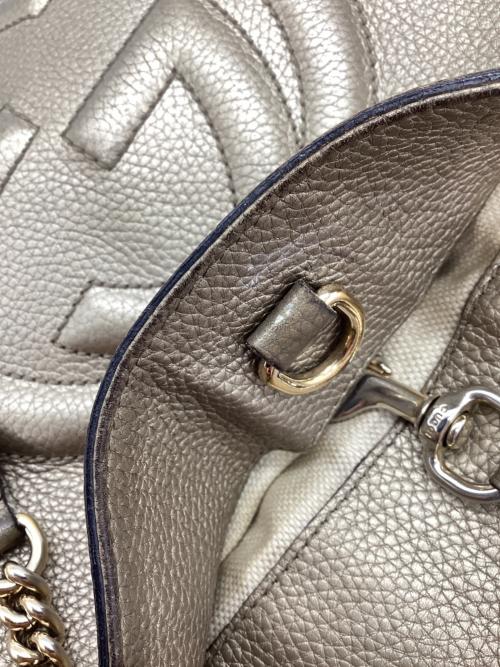 GUCCI（グッチ）GUCCI (グッチ) チェーントートバッグ ゴールドの古着・服飾アイテム