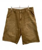 CarHarttカーハート）の古着「デニムハーフパンツ OG DOUBLE KNEE SHORT」｜ブラウン