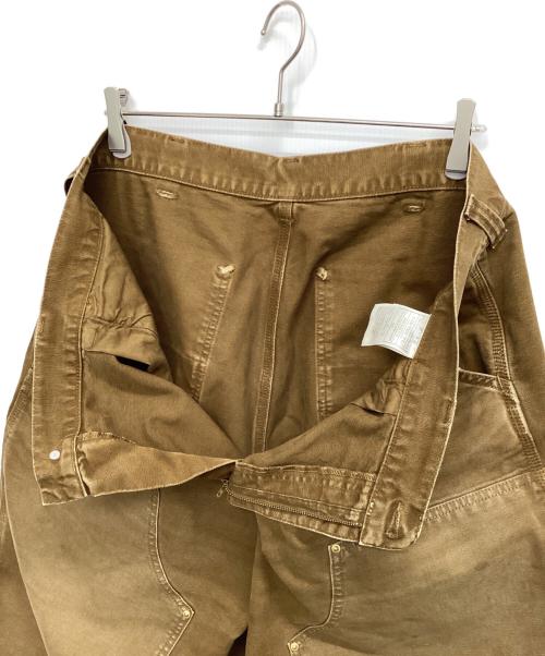 CarHartt（カーハート）CarHartt (カーハート) デニムハーフパンツ OG DOUBLE KNEE SHORT ブラウン サイズ:XLの古着・服飾アイテム
