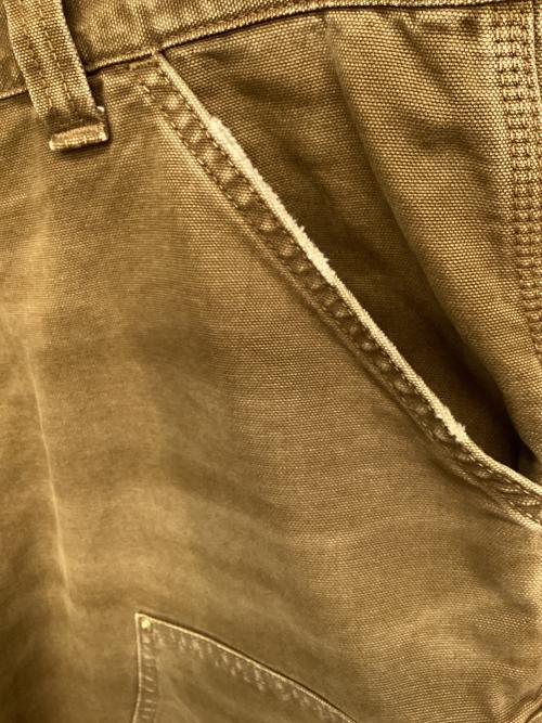 CarHartt（カーハート）CarHartt (カーハート) デニムハーフパンツ OG DOUBLE KNEE SHORT ブラウン サイズ:XLの古着・服飾アイテム