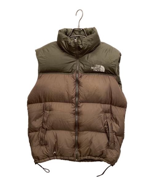 THE NORTH FACE（ザ ノース フェイス）THE NORTH FACE (ザ ノース フェイス) ダウンベスト ヌプシダウンベスト ブラウン サイズ:Ｌの古着・服飾アイテム