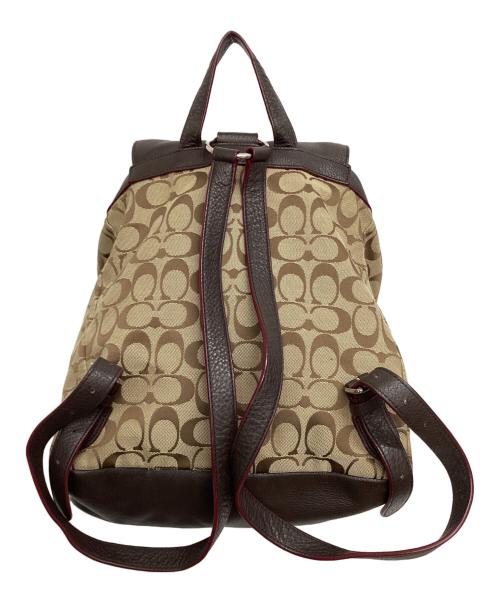COACH（コーチ）COACH (コーチ) リュック シグネチャー ブラウン×ベージュの古着・服飾アイテム