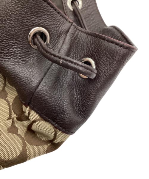 COACH（コーチ）COACH (コーチ) リュック シグネチャー ブラウン×ベージュの古着・服飾アイテム