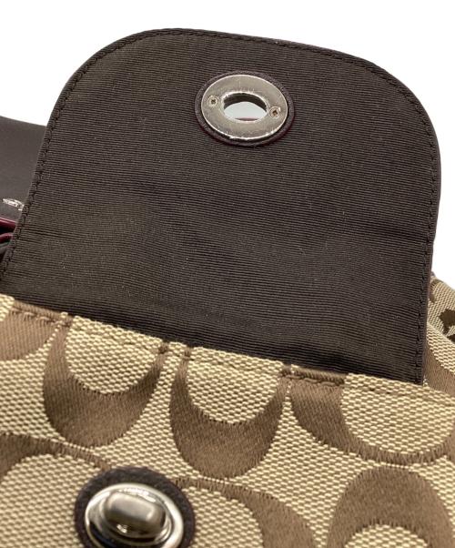 COACH（コーチ）COACH (コーチ) リュック シグネチャー ブラウン×ベージュの古着・服飾アイテム