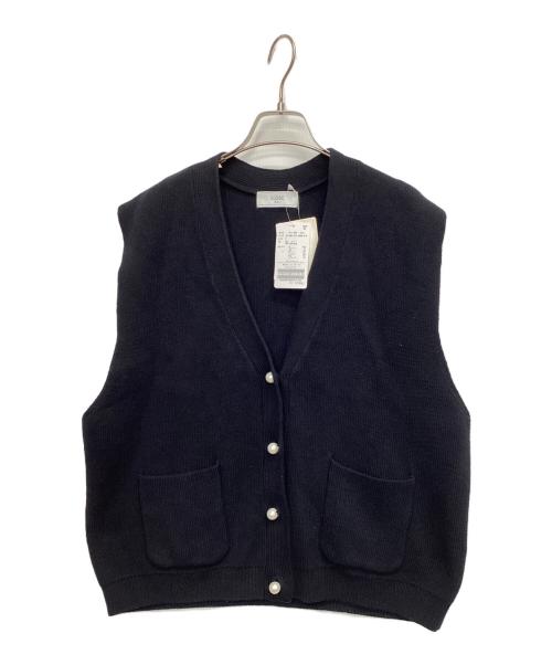 SLOBE IENA（スローブ イエナ）SLOBE IENA (スローブ イエナ) パールニットベスト ブラック サイズ:Free 未使用品の古着・服飾アイテム