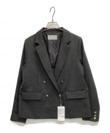 JILL BY JILLSTUART（ジル バイ ジルスチュアート）の古着「テーラードジャケット ウーリッシュフラノテーラードジャケット」｜グレー