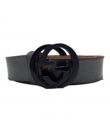 GUCCI（グッチ）の古着「レザーベルト」｜ブラック