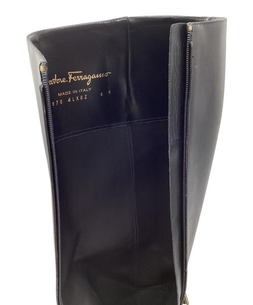 Salvatore Ferragamo（サルヴァトーレ フェラガモ）Salvatore Ferragamo (サルヴァトーレ フェラガモ) ロングブーツ ブラック サイズ:6Mの古着・服飾アイテム