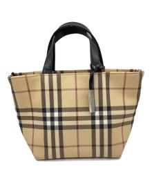 BURBERRY LONDON（バーバリーロンドン）の古着「舟型ハンドバッグ ノバチェック」｜ベージュ
