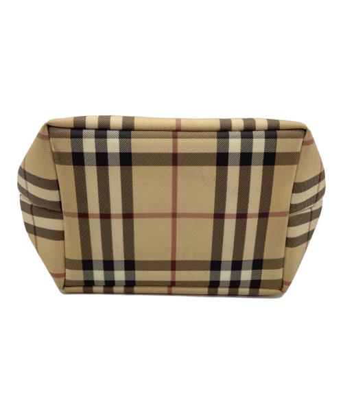 BURBERRY LONDON（バーバリーロンドン）BURBERRY LONDON (バーバリーロンドン) 舟型ハンドバッグ ノバチェック ベージュの古着・服飾アイテム