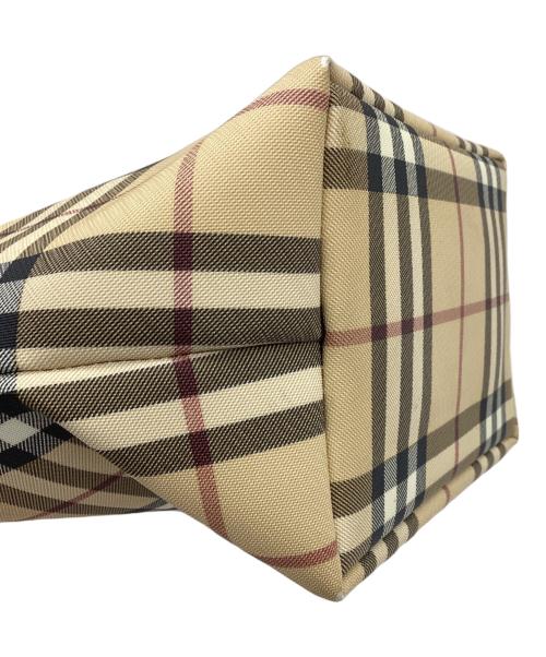 BURBERRY LONDON（バーバリーロンドン）BURBERRY LONDON (バーバリーロンドン) 舟型ハンドバッグ ノバチェック ベージュの古着・服飾アイテム