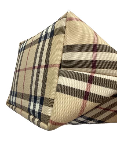BURBERRY LONDON（バーバリーロンドン）BURBERRY LONDON (バーバリーロンドン) 舟型ハンドバッグ ノバチェック ベージュの古着・服飾アイテム
