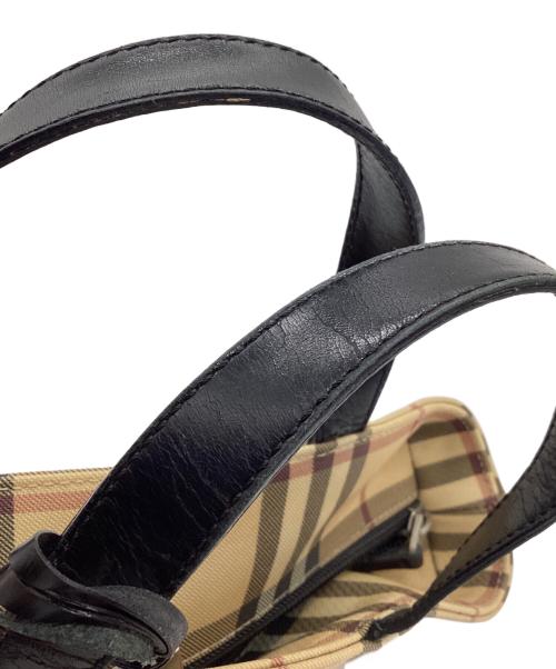 BURBERRY LONDON（バーバリーロンドン）BURBERRY LONDON (バーバリーロンドン) 舟型ハンドバッグ ノバチェック ベージュの古着・服飾アイテム