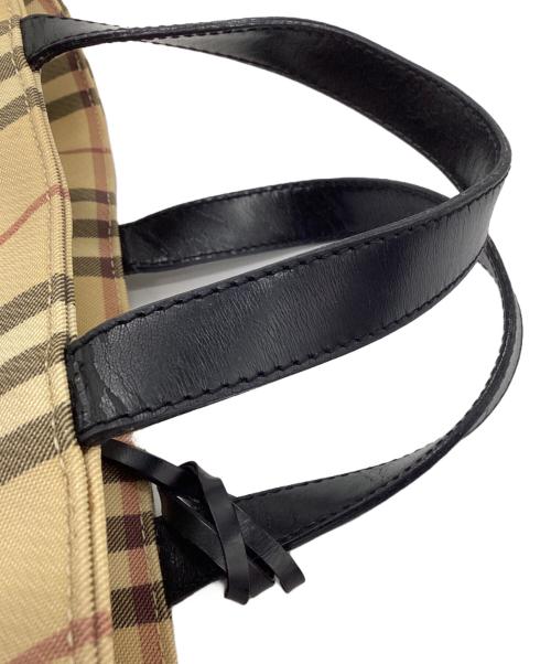BURBERRY LONDON（バーバリーロンドン）BURBERRY LONDON (バーバリーロンドン) 舟型ハンドバッグ ノバチェック ベージュの古着・服飾アイテム