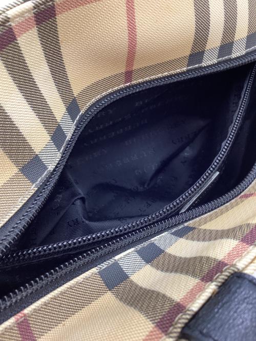 BURBERRY LONDON（バーバリーロンドン）BURBERRY LONDON (バーバリーロンドン) 舟型ハンドバッグ ノバチェック ベージュの古着・服飾アイテム