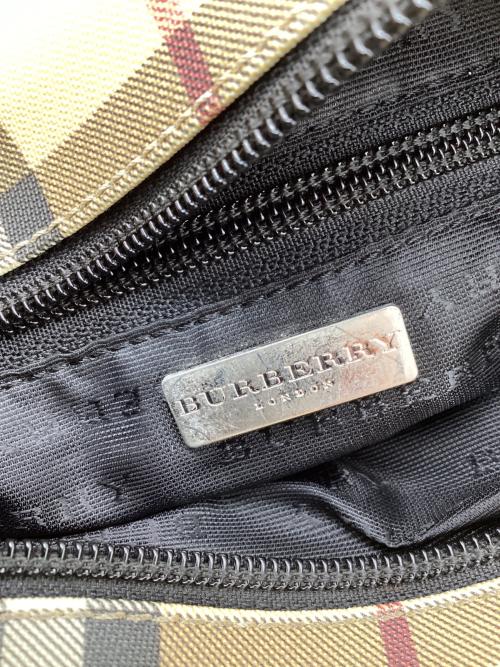 BURBERRY LONDON（バーバリーロンドン）BURBERRY LONDON (バーバリーロンドン) 舟型ハンドバッグ ノバチェック ベージュの古着・服飾アイテム