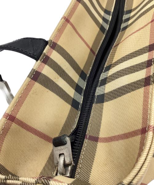 BURBERRY LONDON（バーバリーロンドン）BURBERRY LONDON (バーバリーロンドン) 舟型ハンドバッグ ノバチェック ベージュの古着・服飾アイテム