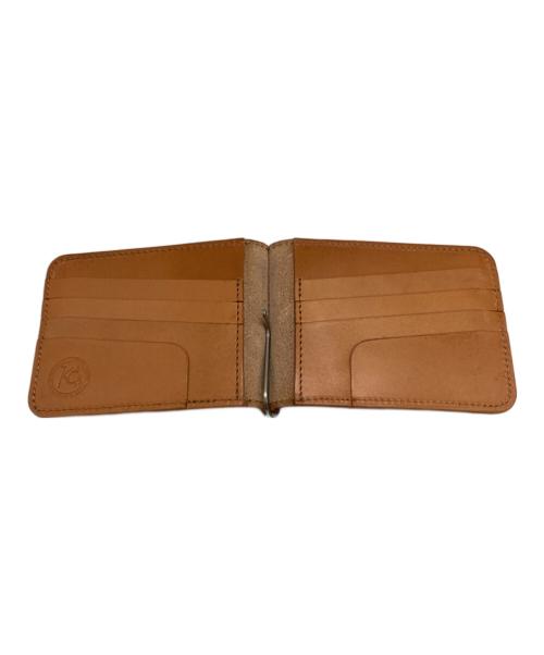 KC's LEATHER CRAFT（ケーシーズ）KC's LEATHER CRAFT (ケーシーズ) カードケース マネークリップ クリップオン キャメルの古着・服飾アイテム